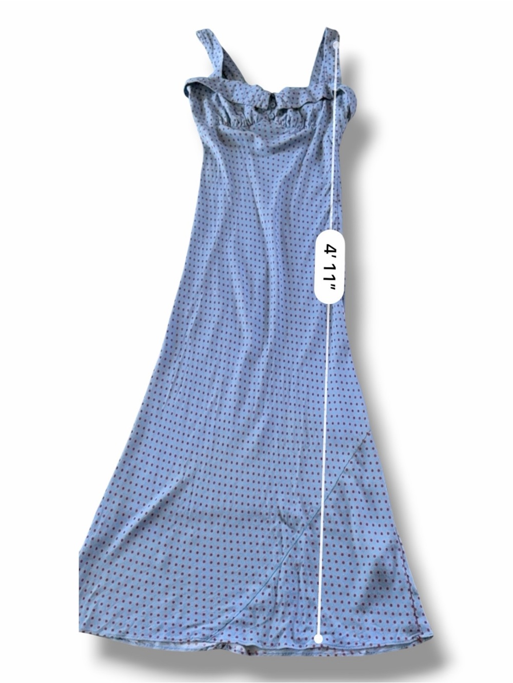 Reformation Tancy Dress in Summertime Dot Size 6 Blue Red - Picture 14 of 15